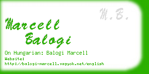 marcell balogi business card